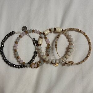Alex and Ani Gold and Silver Beaded Bracelet Set